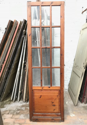 Ancienne porte vitrée en bois