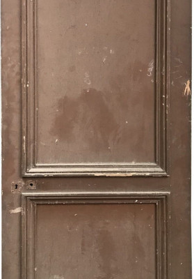 Ancienne porte en bois patiné marron