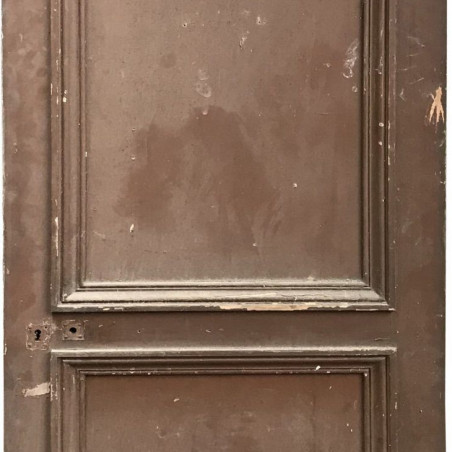 Ancienne porte en bois patiné marron