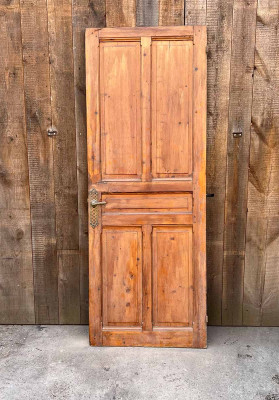 Porte ancienne en sapin 82x220 cm front