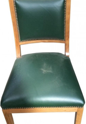 Chaise Skaï verte