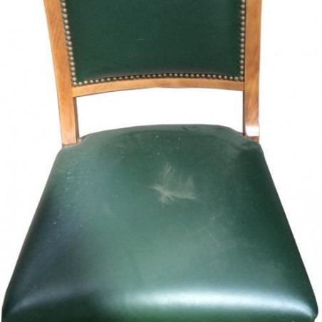 Chaise Skaï verte