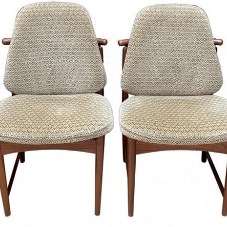 Lot de 4 chaises scandinaves 70s