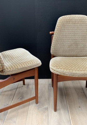 Lot de 4 chaises scandinaves 70s