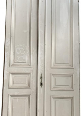 Porte double blanche