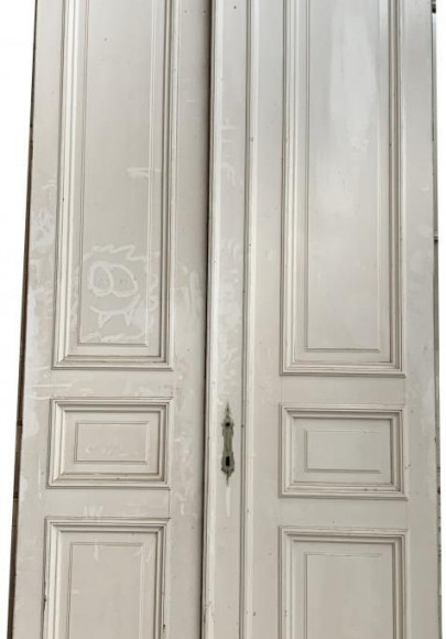 Porte double blanche