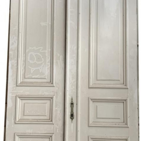 Porte double blanche