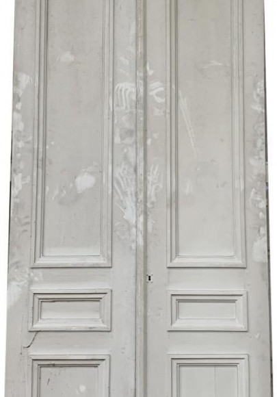 Porte double placard ancien en bois moulure