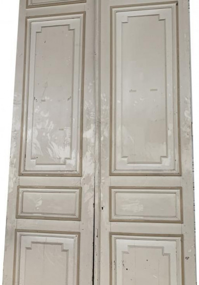 Porte double placard ancien moulure