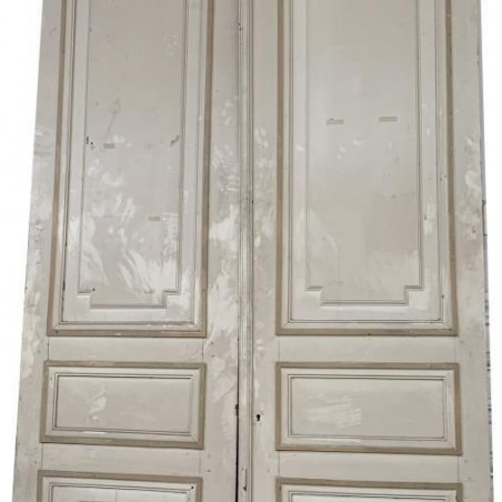 Porte double placard ancien moulure