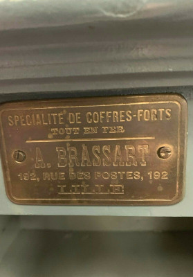 Coffre fort en fer Fabricant A BRASSART