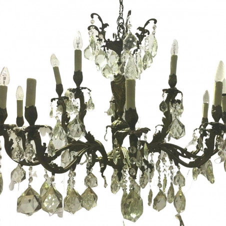 Lustre de style Louis XV en bronze