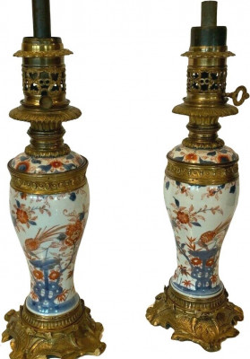 Paire de lampe en porcelaine de chine