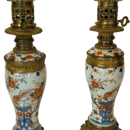 Paire de lampe en porcelaine de chine