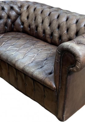 Canapé Chesterfield en cuir