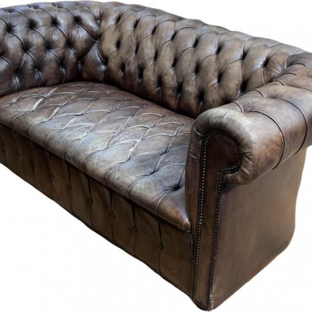 Canapé Chesterfield en cuir