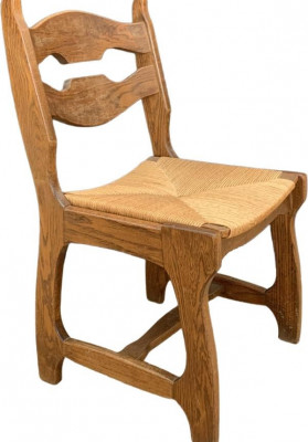 Lot de 4 Chaises en bois tressée Guillerme et Chambron