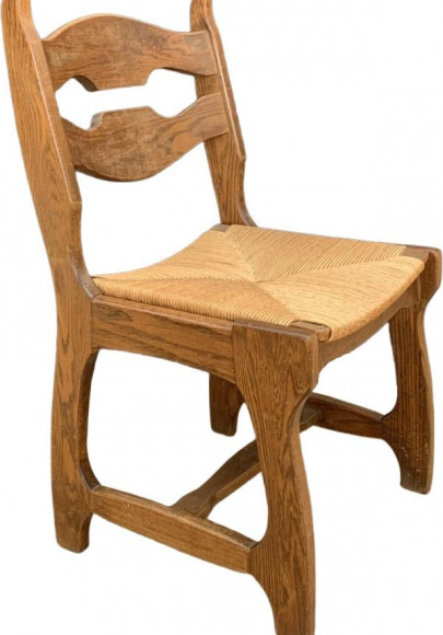 Lot de 4 Chaises en bois tressée Guillerme et Chambron