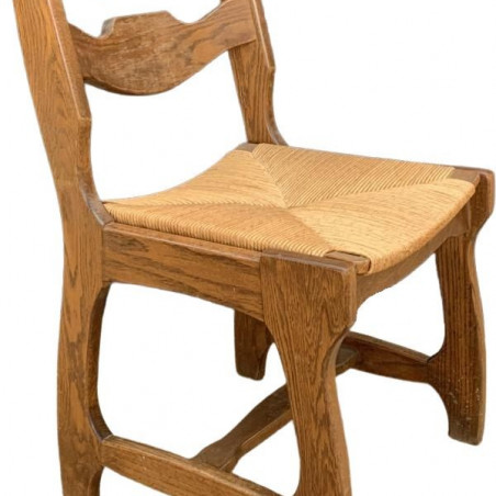 Lot de 4 Chaises en bois tressée Guillerme et Chambron