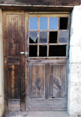 porte d'entrée double en chêne