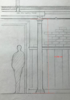 Colonnes en bois/ chêne tourné