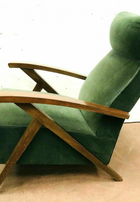 Suite de quatre fauteuils relax des années 1970